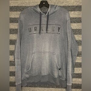 Vintage Y2K Oakley Charcoal Men's Hoodie Sweatshirt Size XL